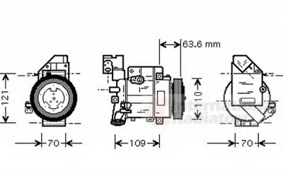 VAN WEZEL 3000k425 -  Компрессор, кондиционер